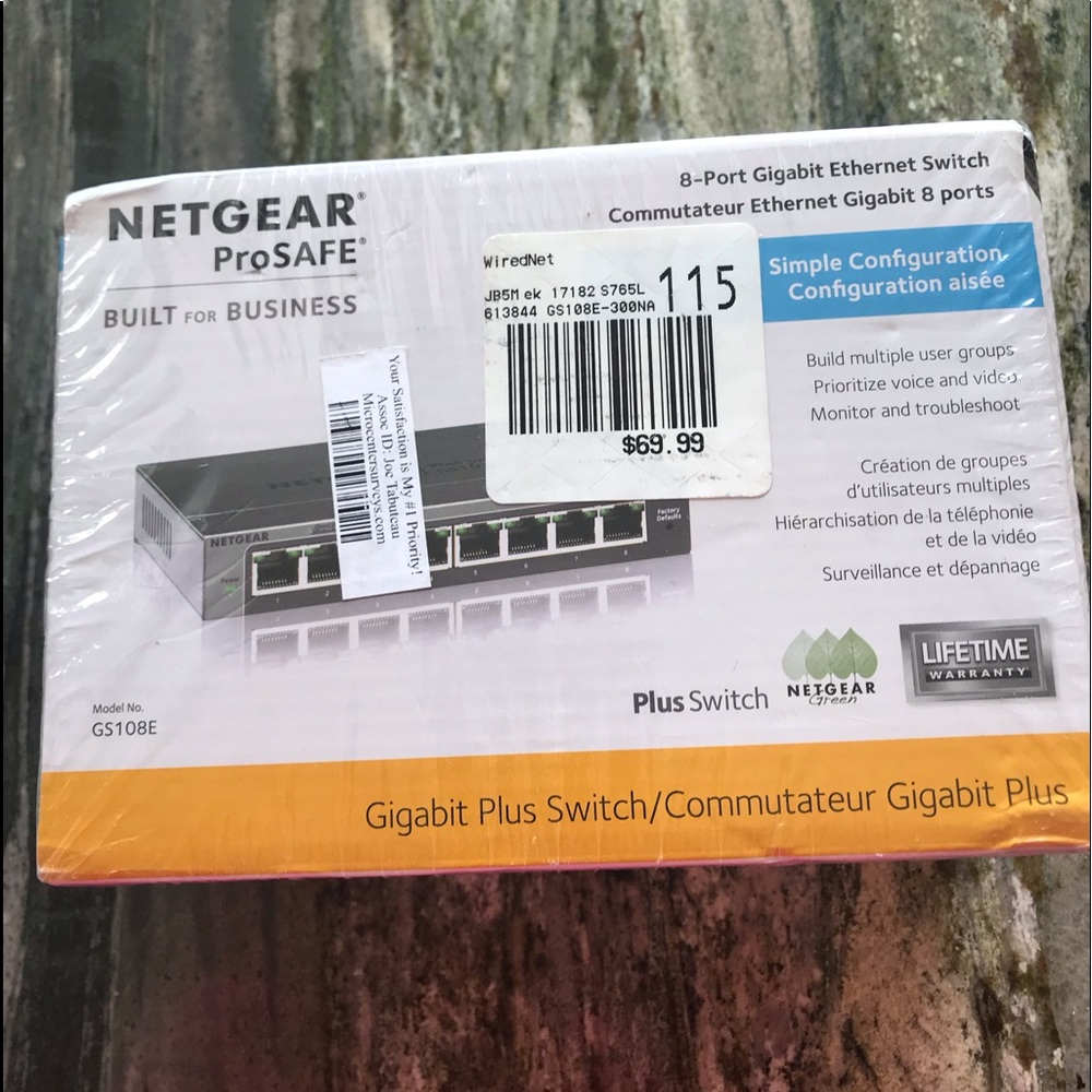 New NETGEAR Pro SAFE Built for BUSINESS .8-Port ..